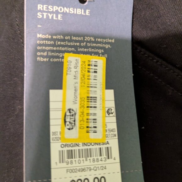 Universal Thread Black Linen Blend Cargo pants wide leg - Picture 10 of 11